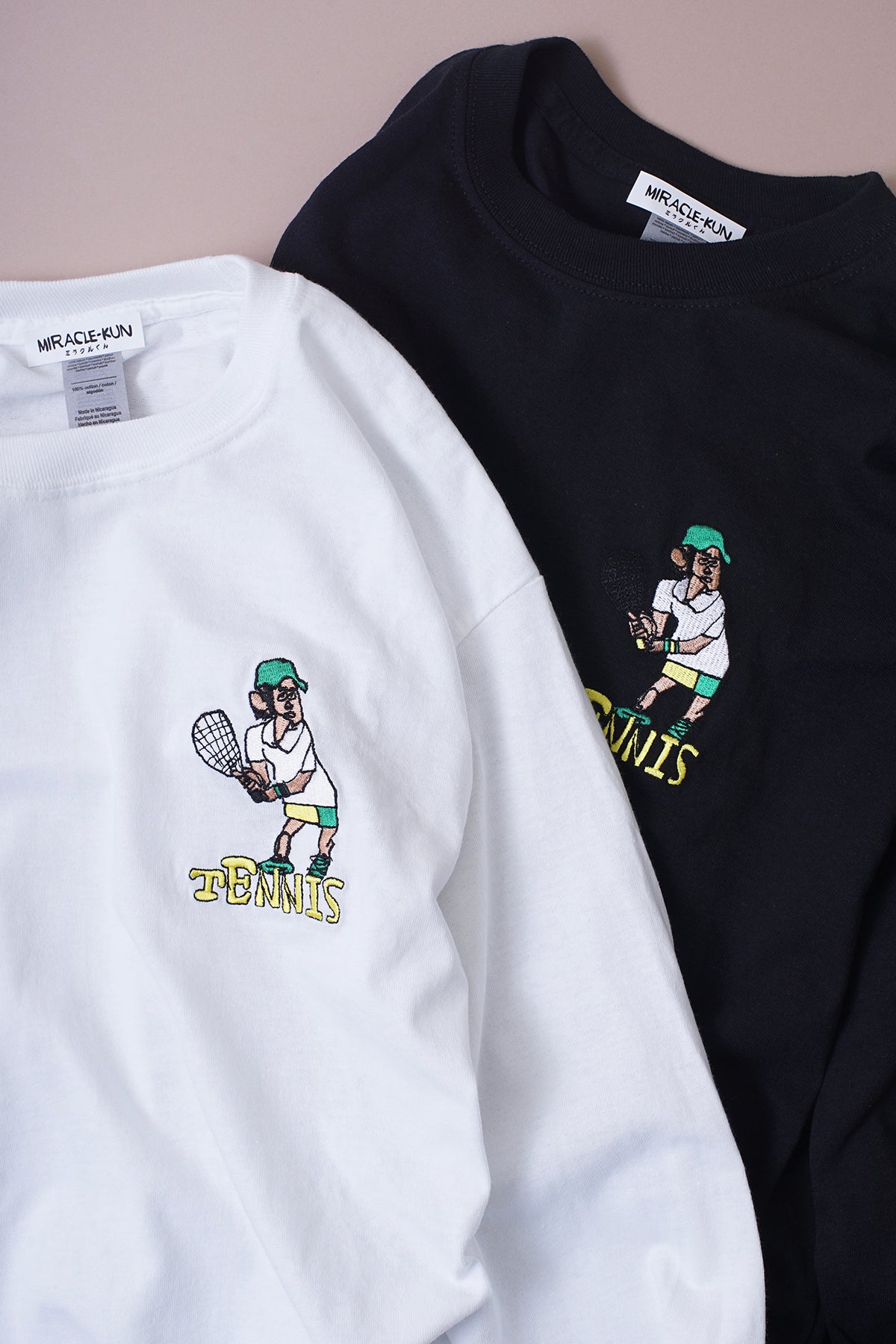 ミラクルくん / MIRACLE-KUN TENNIS L/S TEE (WHITE) | Miracle-kun